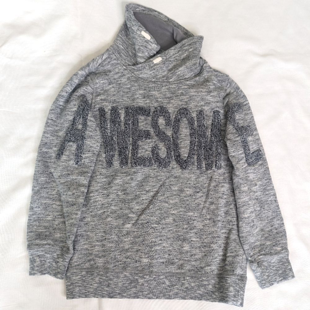 Cat & Jack Boys Awesome Sweater Small (6/7)  Gray